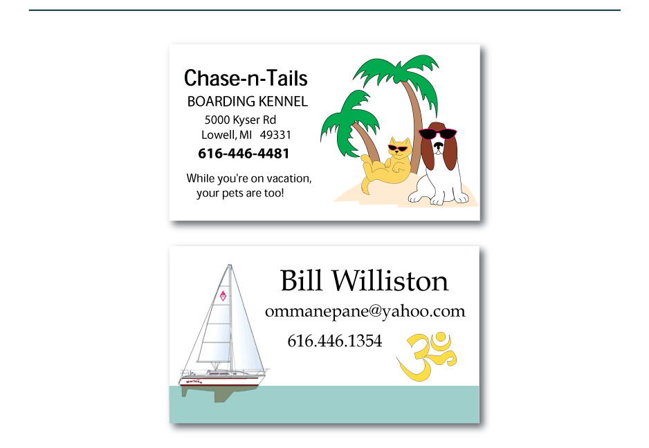Rover Graphics business cards